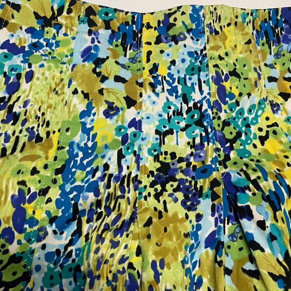 Talbots Skirt Batik Abstract Design Lined Pleated Side Zip Size 10 GUC - Picture 6 of 11
